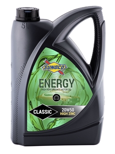 Sunoco Energy Classic 20W50 High Zink. 5 liter.