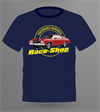 Race-Shop Blå Retro T-Shirt. Herr. Small. 