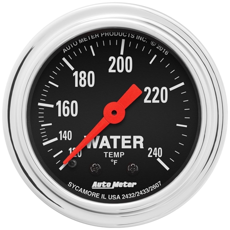 Autometer Performance Mätare. Mekanisk. Vattentemp. 120-240`F. 