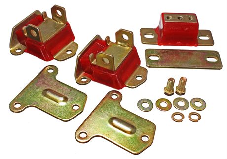 Energy Polyuretan Motor samt Växellåda. Sats. Röda. Chevrolet V8. 1968-73. 