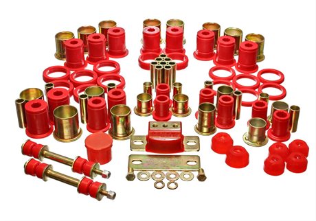 Energy Suspension Polyuretan Hyper-Flex Master Kit. Chassie. Röda. Buick, Chevrolet, Oldsmobile samt Pontiac. 1974-77.