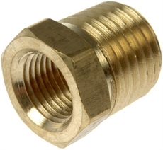 Everco Reduceringsbussning. Mässing. NPT utv. 1/2". NPT inv. 1/4".