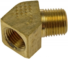 Everco 45° Nippel. Mässing. NPT utv. 3/8". NPT inv. 3/8".