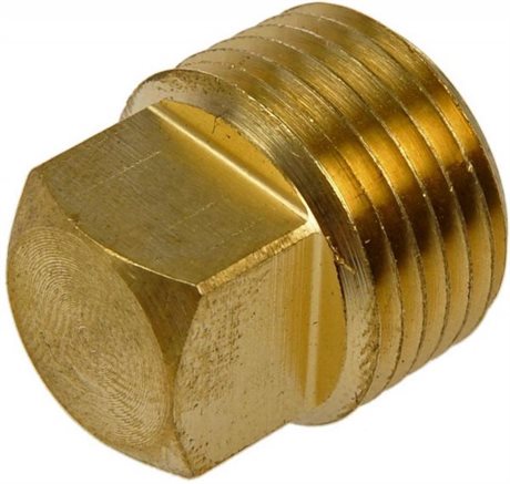 Everco Fyrkantsplugg/ Avtappningsplugg. Mässing. NPT 1/4".