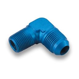 JAK Products Adapter Aluminium Eloxerad Blå. 90° AN 10  - 3/8" NPT.