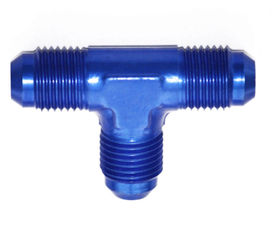JAK Products Aluminium T-Adapter. Eloxerad Blå. AN 12. 