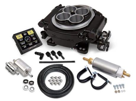 Holley Sniper EFI Självjusterande Fuel Injection Master System. Svart Aluminium. 800 cfm.