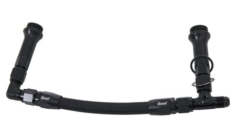 JAK Products. Holley Bränsleanslutning. Svart Flätad Nylon. AN6.