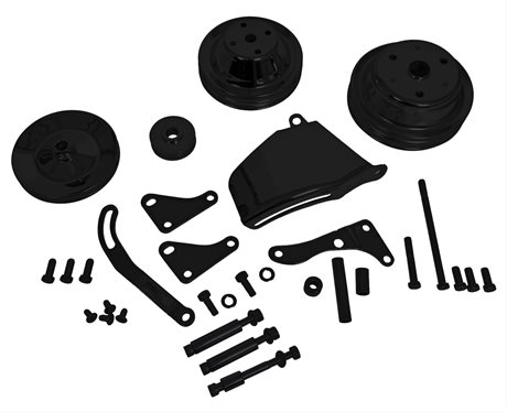 JAK Products V-Rem Remskivs Kit. Lång Pump. Svarta. Chevrolet Sb 262-400 cu.in. 1969-86.