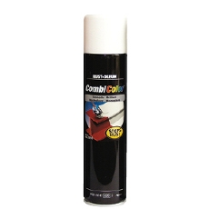 Rust-Oleum CombiColor Metallfärg Spray. Vit Sidenmatt. 400ml.