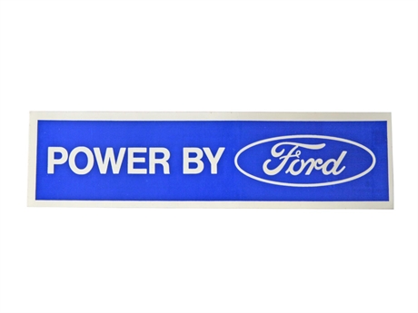 Scott Drake Sticker. Ford Blå/Vit. 19.8 cm x 5.3 cm.