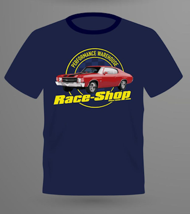 Race-Shop Blå Retro T-Shirt. Herr. XX-Large. 