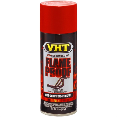 VHT Högtemperaturfärg "Flame Proof". Röd.