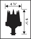 MSD Digital E-Curve Pro Billet Fördelare. Ford, Lincoln, Mercury 289-302 cu.in. 1963-01. Röd.