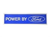 Scott Drake Sticker. Ford Blå/Vit. 19.8 cm x 5.3 cm.