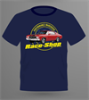 Race-Shop Blå Retro T-Shirt. Herr. Large. 